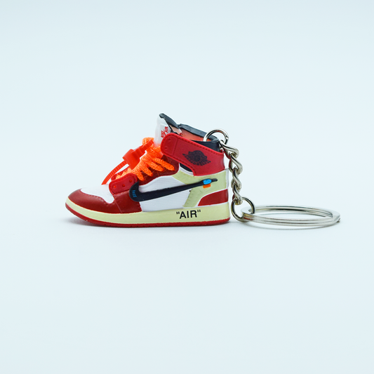 New Sneakerhead AJ1 Off-White Chicago Orange Laces - Keychain.